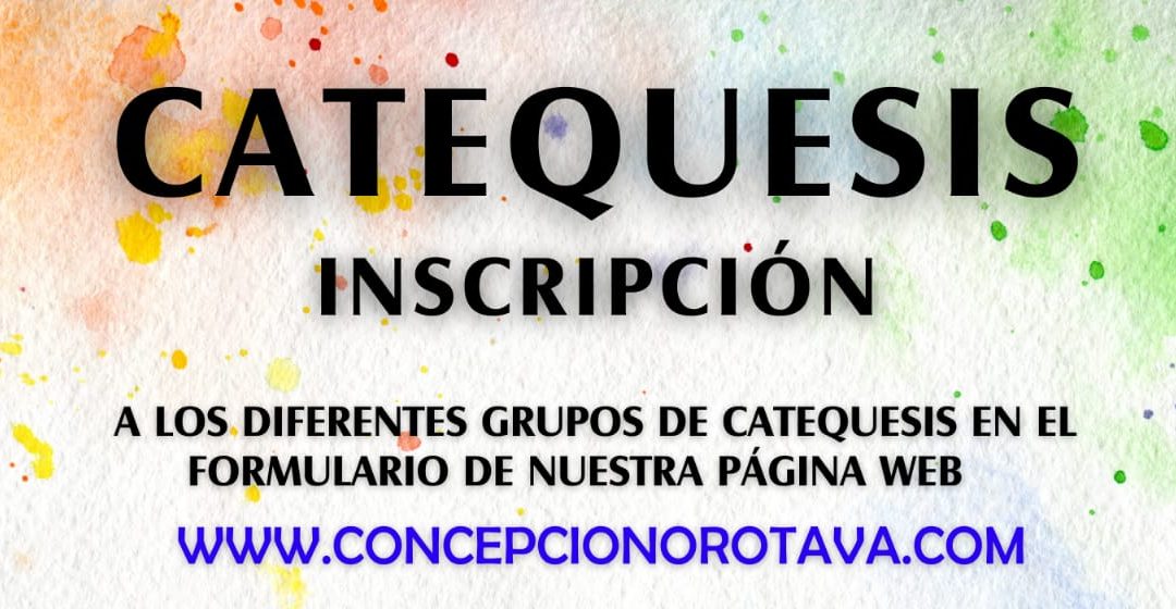 Comienza la inscripción a catequesis 2023-24